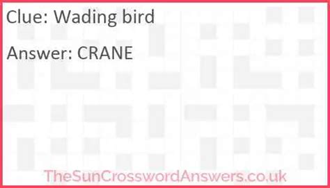 Wading bird crossword clue 4 letters. Things To Know About Wading bird crossword clue 4 letters. 